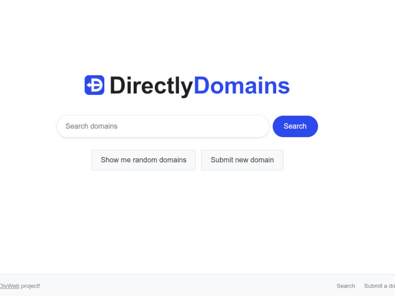 directlydomains.com &mdash; a website built by DivWeb