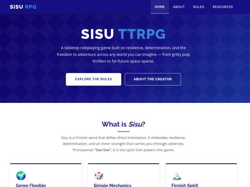 sisurpg.com &mdash; a website built by DivWeb